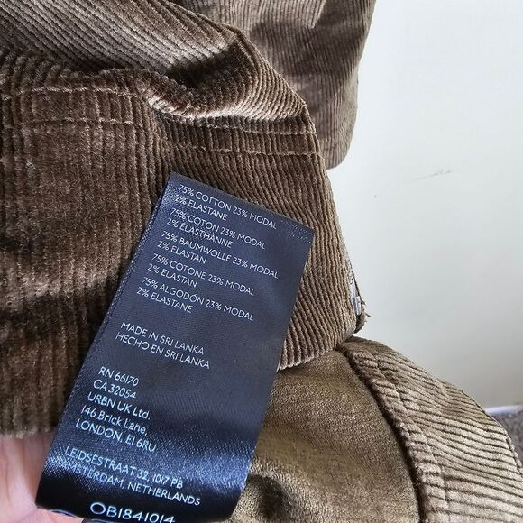 Anthropologie Pilcro Long-Sleeve Corduroy Slim Mini Dress size 14 - Picture 6 of 7